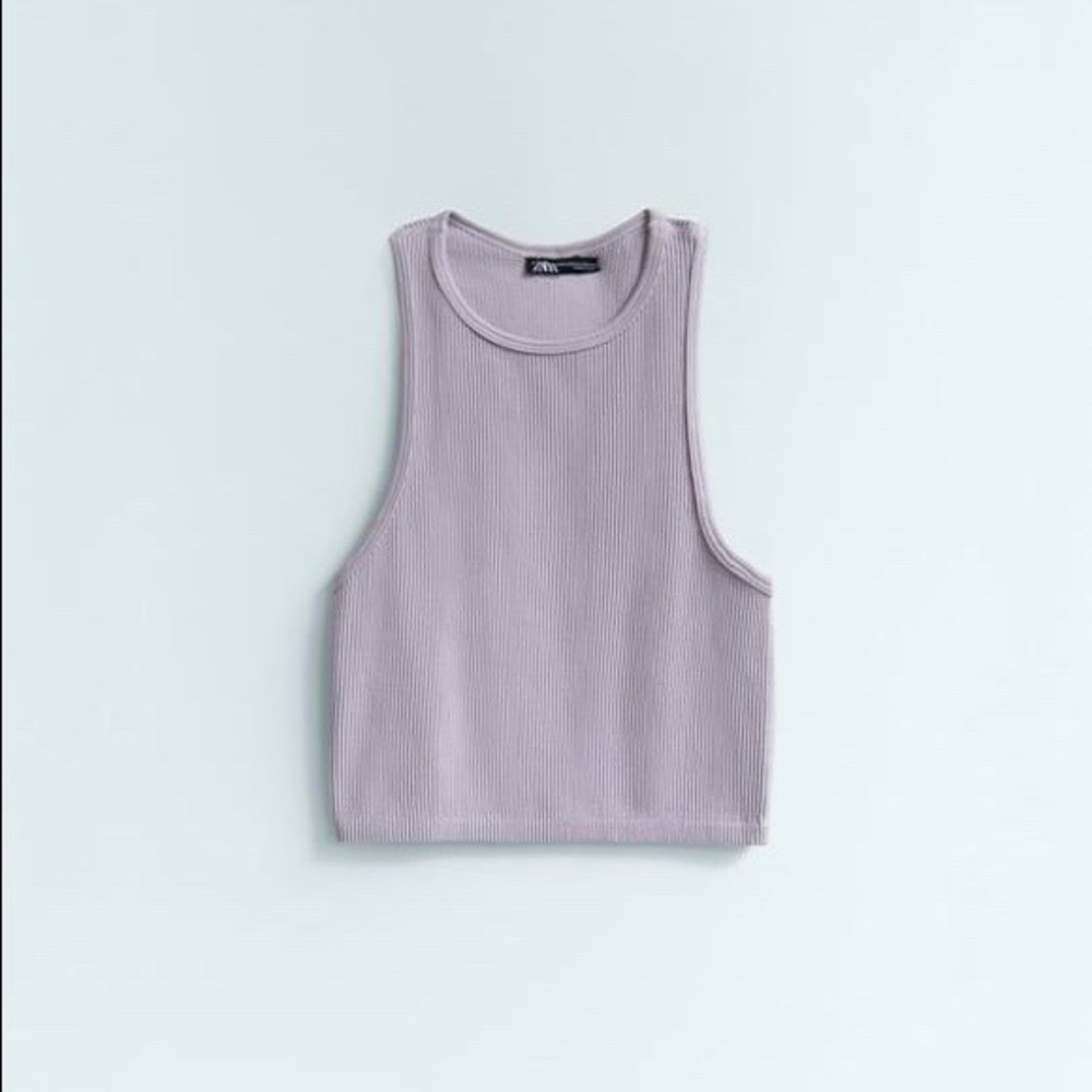 Zara Limitless Contour Collection Lilac Seamless Tank